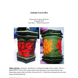 PATTERN, Autumn Leaves Box