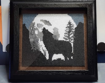 PATTERN, Howling Wolf Tapestry