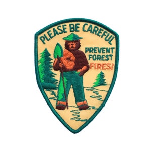 Official Smokey Iron on Patch - US Forest Service - Smoky the Bear - Perfect for your National Park Junior Ranger Halloween Costume