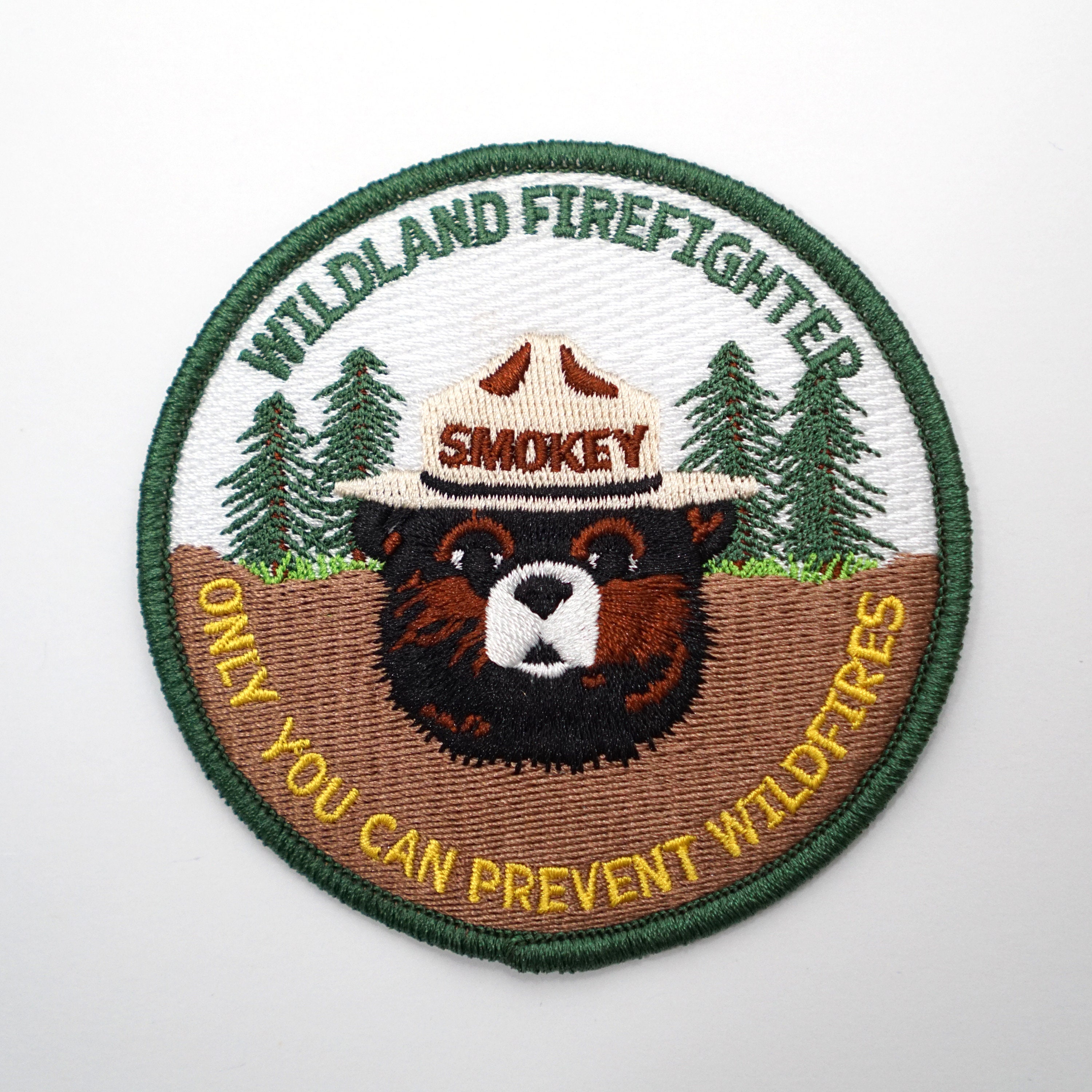 Official Smokey Bear Iron on Patch - Wildland Firefighter - United 