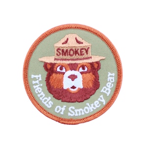 Official Smokey Bear Friends of Smokey Bear Iron on Patch - United States Forest Service - Smoky FREE SHIPPING - Stocking Stuffer