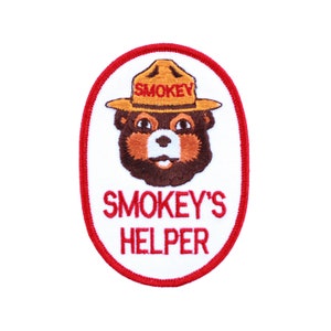 Official Smokey's Helper Souvenir Iron on Patch US Forest Service Smoky Bear Perfect for your National Park Junior Ranger Halloween Costume