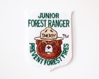 Official Smokey Iron on Patch - US Forest Service - Smoky the Bear - Perfect for your National Park Junior Ranger Halloween Costume