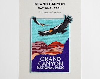 Official Grand Canyon National Park Souvenir Patch California Condor Arizona