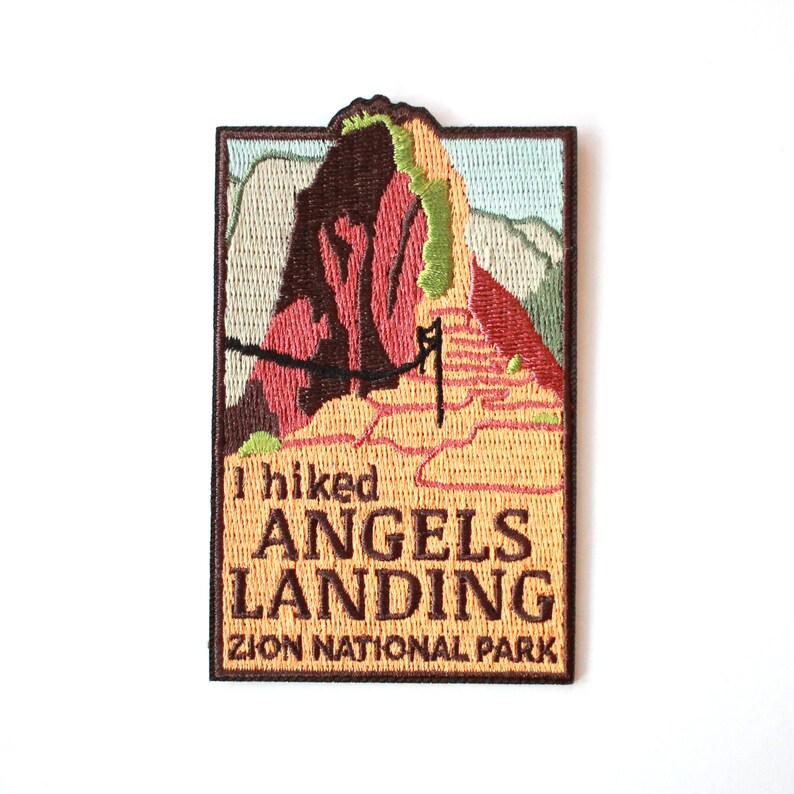 Official Zion National Park Souvenir Patch I Hiked Angels Etsy