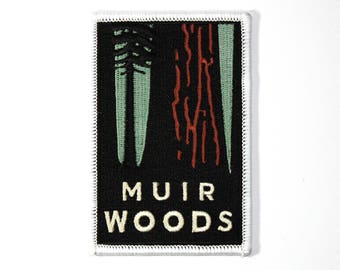 Official Muir Woods National Monument Souvenir Iron-on Patch California Park San Francisco Scrapbooking - Stocking Stuffer - FREE SHIPPING