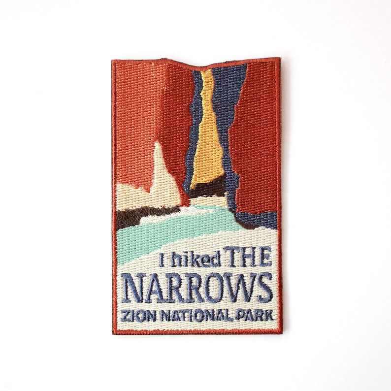 I Hiked The Narrows Utah River Stocking Stuffer FREE SHIPPING Official Zion National Park Souvenir Patch