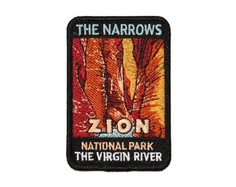 Official Zion National Park Souvenir Patch - The Narrows The Virgin River Utah - Stocking Stuffer - FREE SHIPPING