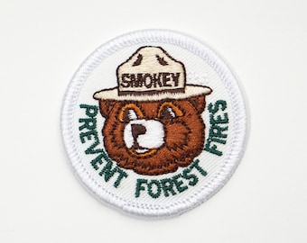 Official Smokey Bear Iron on Patch - Prevent Forest Fires - US Forest Service - Smoky the Bear - DIY Junior Ranger Halloween Costume