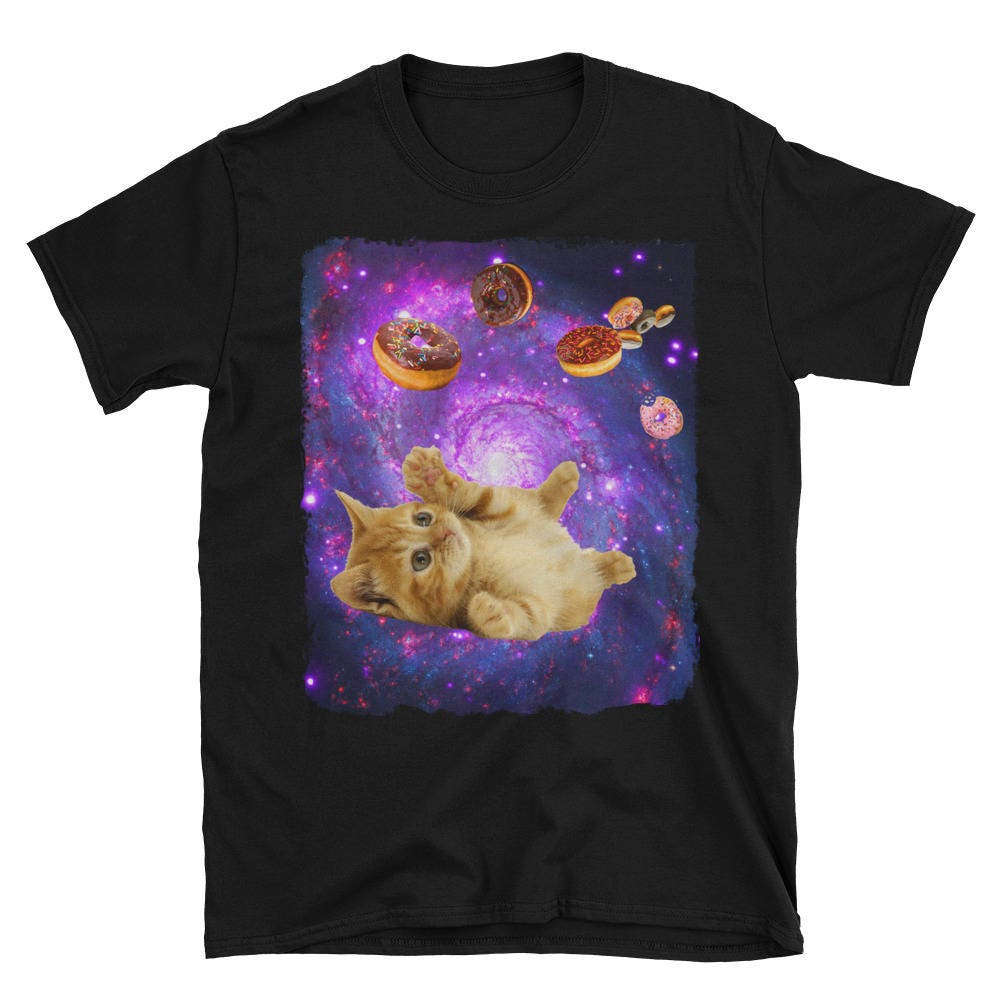  Space  Cat  Donut Shirt Super Flying  Kitty Doughnut Shirt 