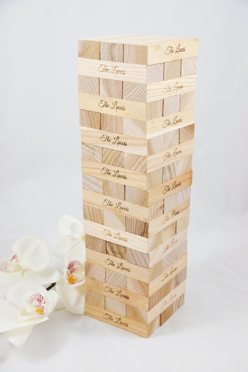 Personalized Wedding Gift Guest Book Custom Made Engraved Wood Etsy