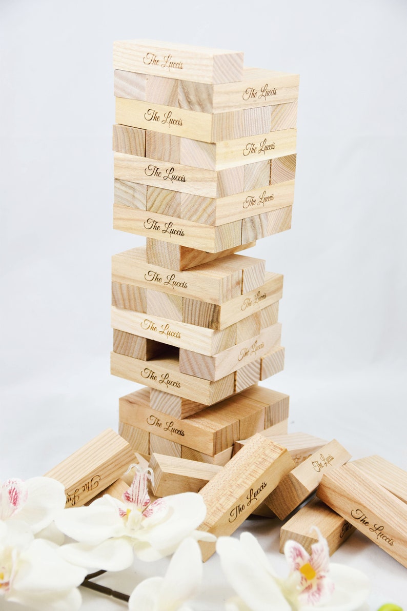 Personalized Wedding Gift Guest Book Custom Made Engraved Wood Etsy