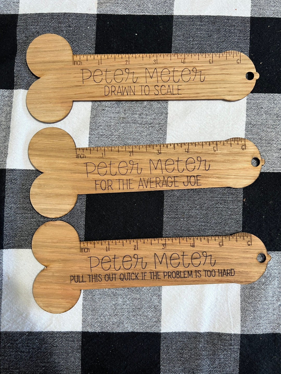 Peter Meter-wood Engraved and Cut- Gag Gift- Funny- - Etsy