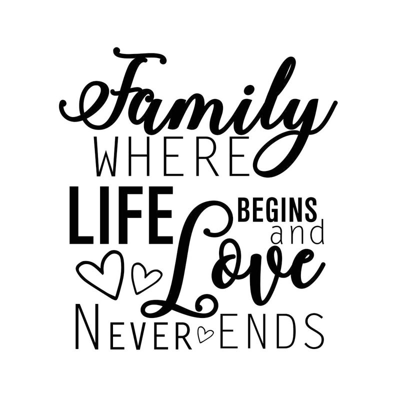 Familie wo das Leben beginnt und Liebe niemals endet | Etsy