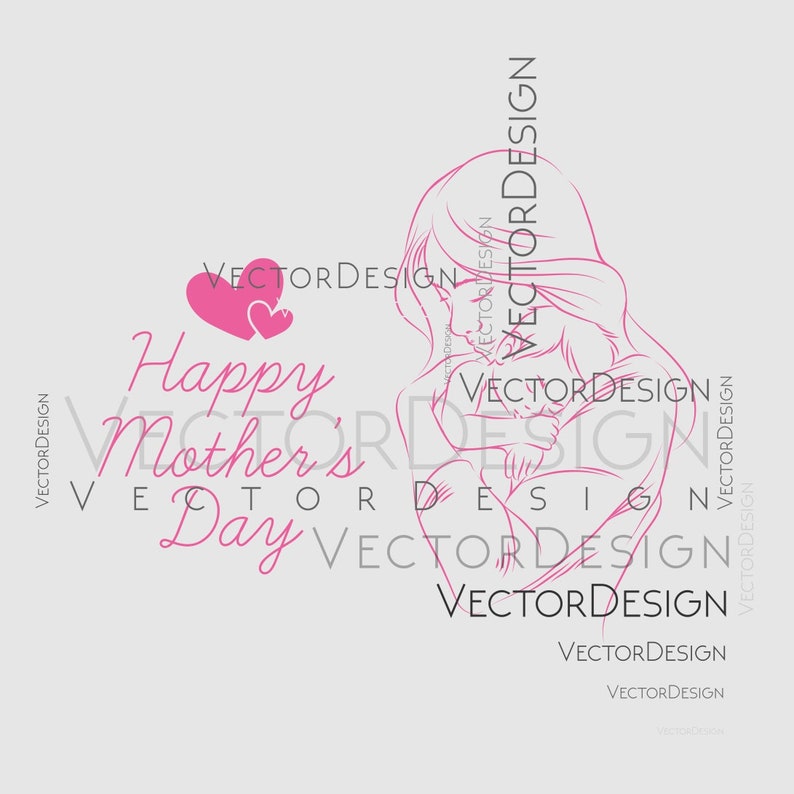 Happy Mothers Day Baby Graphics Svg Dxf Eps Png Cdr Ai Pdf Etsy