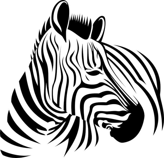 Download Zebra Head Graphics SVG Dxf EPS Png Cdr Ai Pdf Vector Art | Etsy