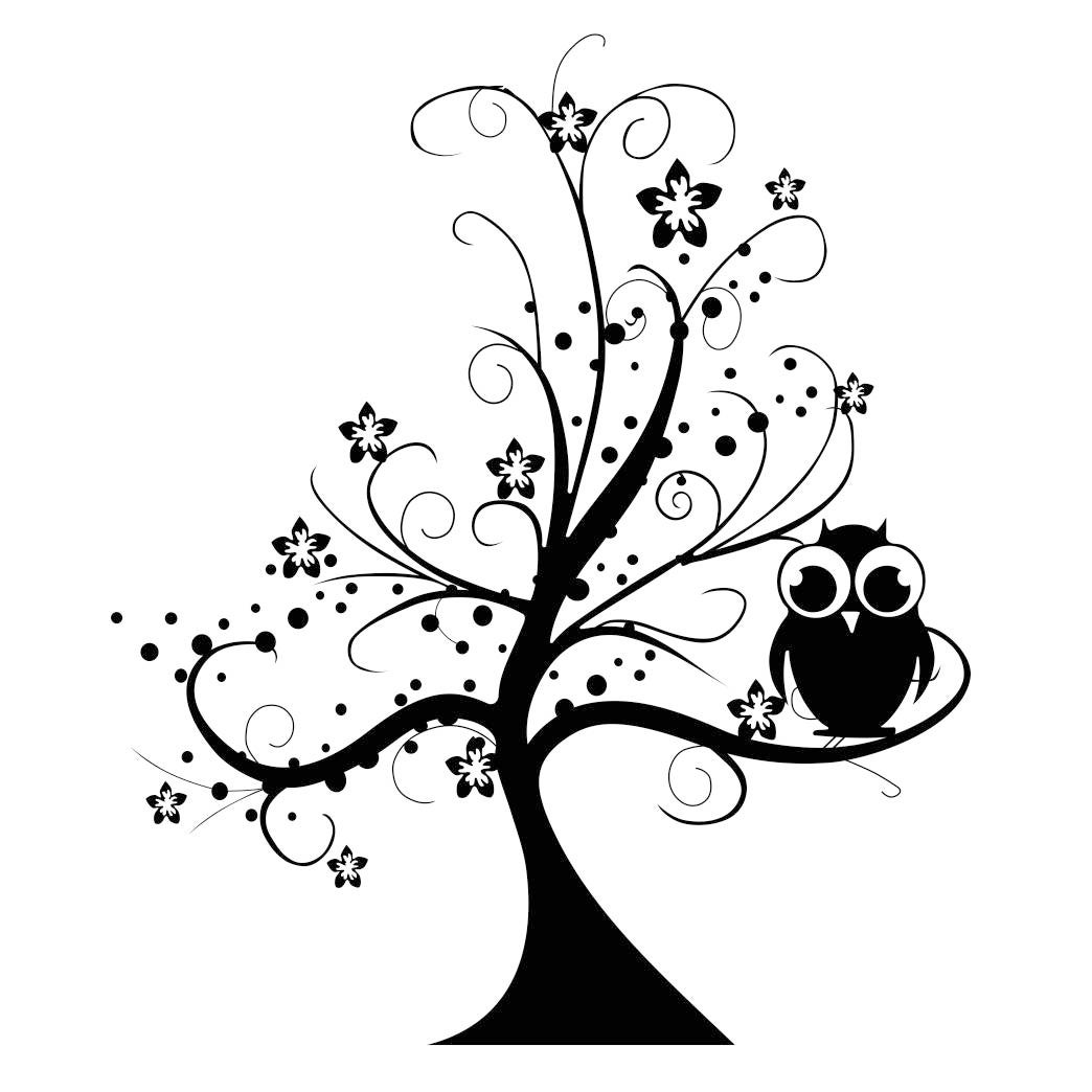 Download Owl Tree Graphics SVG Dxf EPS Png Cdr Ai Pdf Vector Art