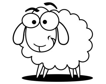 Sheep Animal Graphics SVG Dxf EPS Png Cdr Ai Pdf Vector Art Clipart instant download Digital Cut Print File Cricut Silhouette Decal