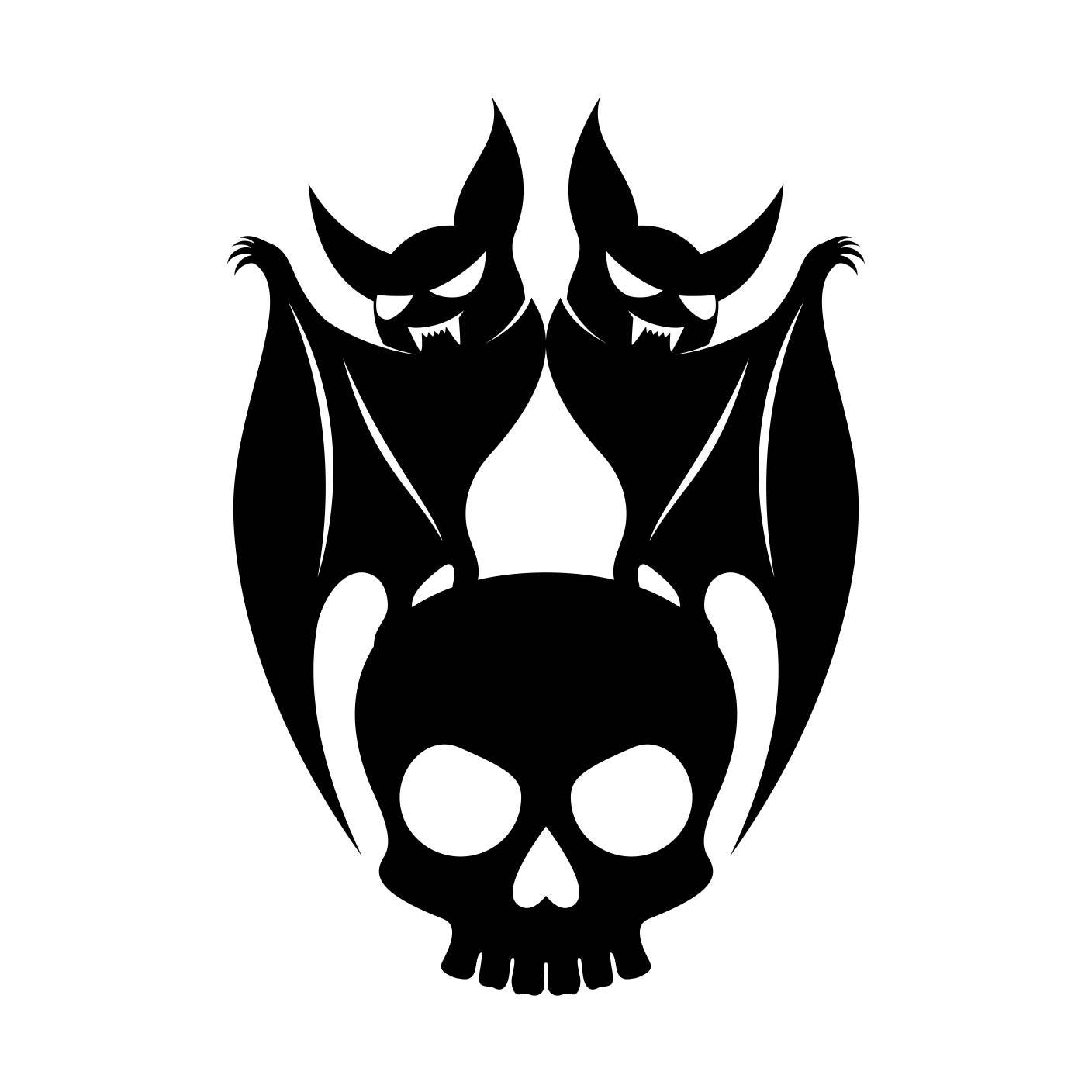 Download Skull Bat Halloween Graphics SVG Dxf EPS Png Cdr Ai Pdf ...