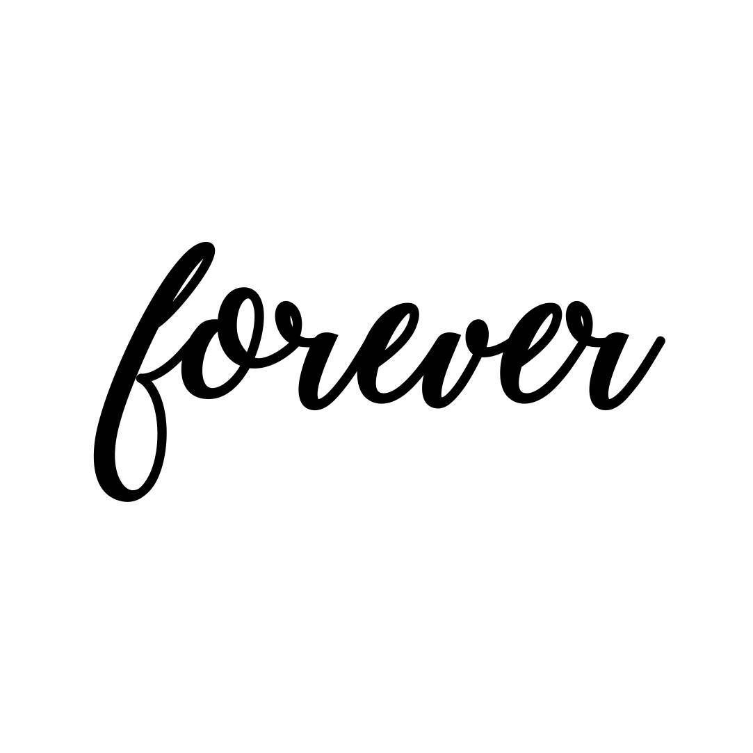 forever letter sign phrase Graphics SVG Dxf EPS Png Cdr Ai Pdf Etsy
