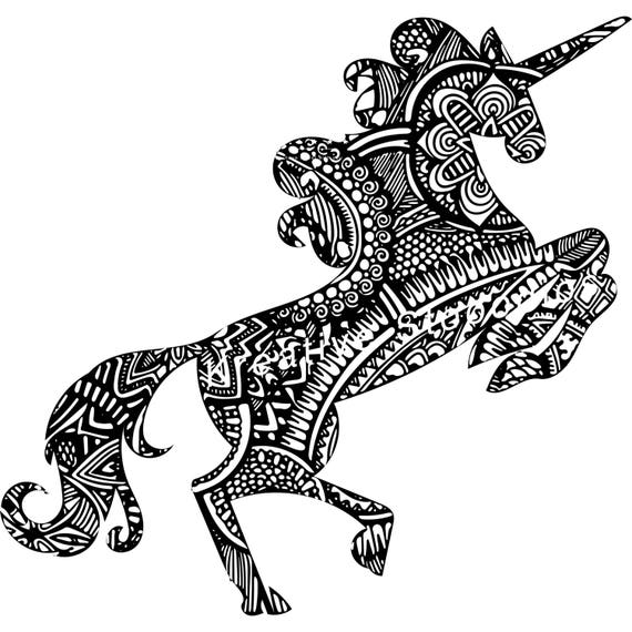zentangle unicorn Etsy