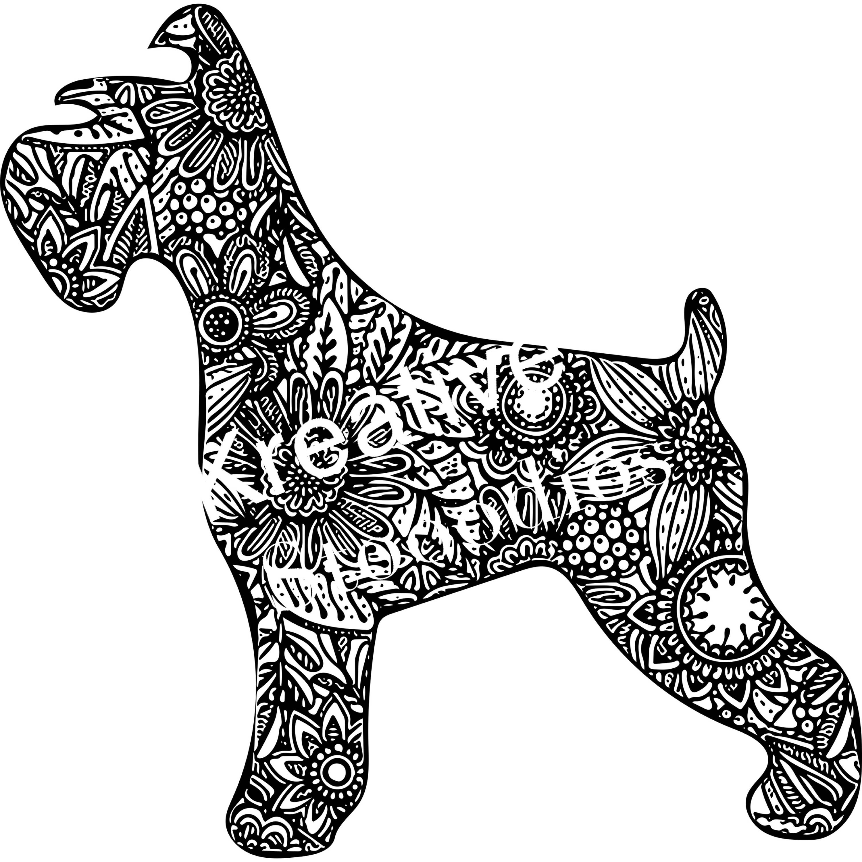Mini Schnauzer zentangle Etsy