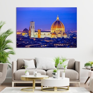 Florence Art for Wall, Florence Decor for Home, Florence Skyline Print Canvas, Florence Large Wall Decor, Italy Art Print for Wall