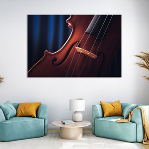 Violin Photography Print – Classical Music Wall Art | String Instrument Poster, Elegant Musician Artwork, Concert Hall Home Decor
