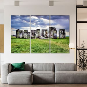 Stonehenge Popular Art for Home, Stones Salisbury Print Canvas, UK Wall Art, Stonehenge Print, Stonehenge Picture Decor, Stonehenge Artwork