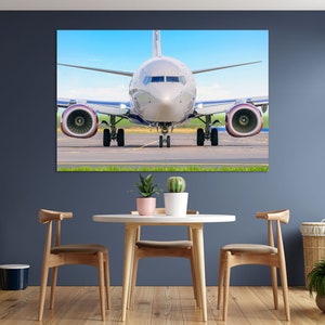Airplane Large Print Canvas, Plane Original Wall Decor, Aircraft Picture Print, Airplane Art for Gift, Airplane Decor Home, Airplane Prints
