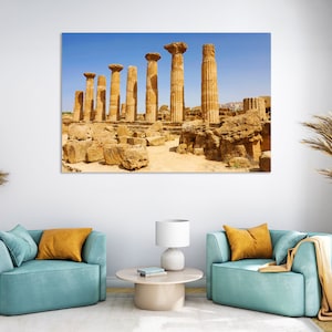 Valley of the Temples of Agrigento Art for Wall, Ancient Sicily Art for Wall, Greek Temples Decor for Home, Travel Art Print