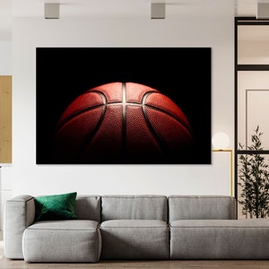 Basketball Ball Art for Wall Decor, Basketball Art Gfit, Basketball Picture Print on Canvas, Basketball Large Wall Decor, Basketball Decor