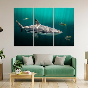 Decor for Wall with Shark Print, Shark Modern Wall Art, Shark Large Art for Wall, Shark Painting for Wall, Shark Picture Print, Shark Decor