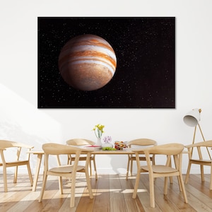 Jupiter Planet Art for Decor, Jupiter Print on Canvas, Jupiter Planet Art for Wall, Space Decor for Interior, Astronomy Art for Home Design