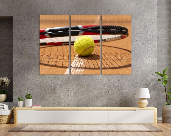 Tennis Art for Wall, Racket Picture Print, Tennis Equipments Photo Print, Tennis Artwork, Tennis Wall Decor, Sport Art Decor, Motivation Art