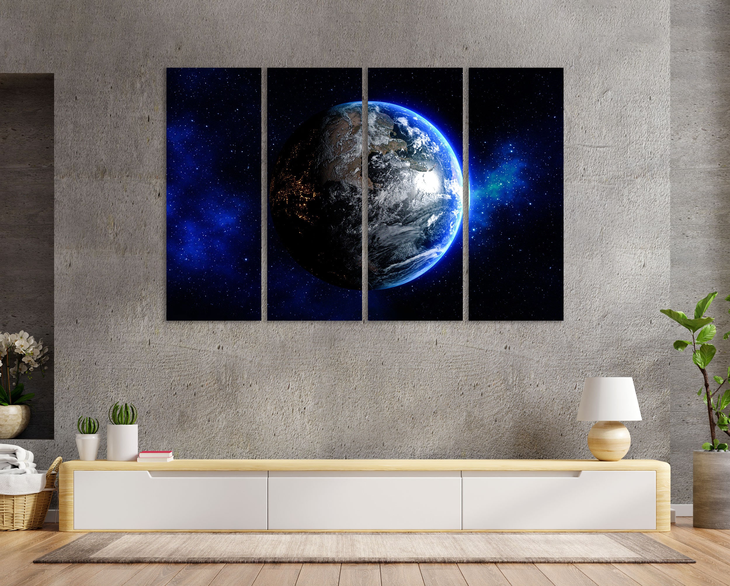 Earth Wall Decor, Space Modern Decor, Planet Design Decor for Wall ...
