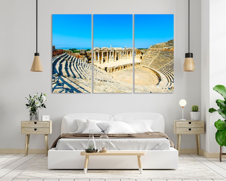 Amphitheater Pamukkale in Turkey Decor for Wall, Ancient Amphitheatre ...