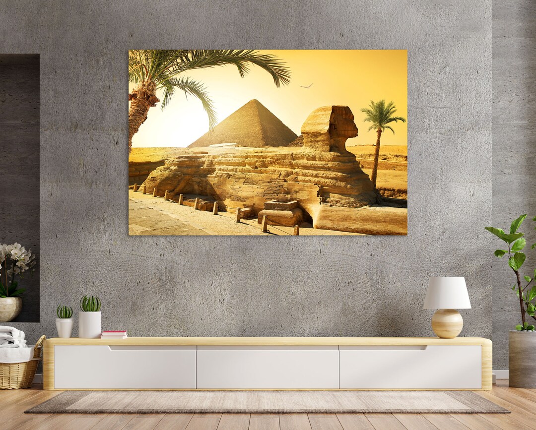 Architecture of Egypt Painting on Canvas, Egypt Print Canvas, Pyramids