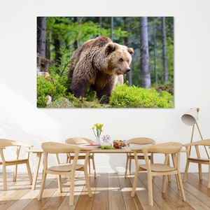 Brown Bear Wildlife Photography Print – Forest Nature Wall Art | Wild Animal Poster, Grizzly Close-Up Decor, Wilderness Artwork