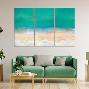 Beach Wall Art, Seascape Home Decor, Casta Art Print, Sea and Sand Picture Print on Canvas, Beach Large Wall Decor, Beach Artwork