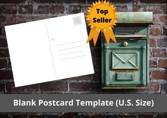 Blank Postcard Template Digital Printable Download - Etsy