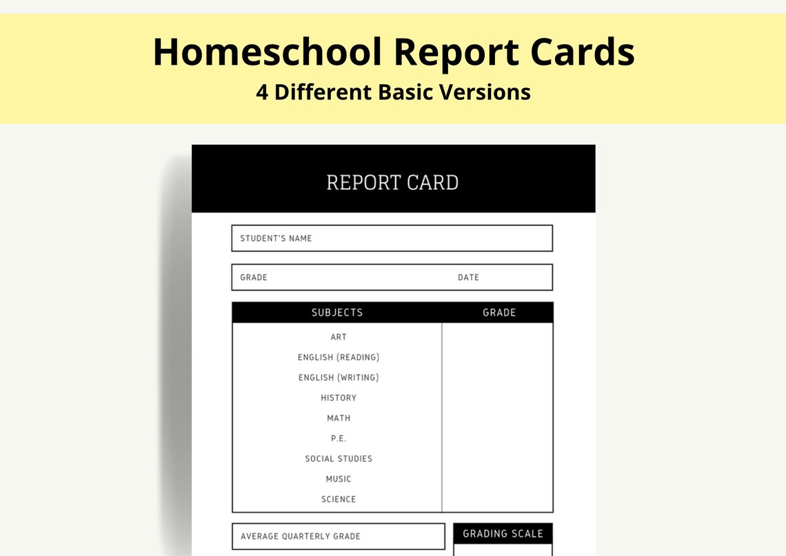 How To Make A Homeschool Report Card How To Make A Homeschool Report Card