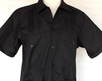 Mens Guayabera - Mexican Guayabera - Short Sleeve Guayabera - Mexico Shirt - Linen Mexican Guayabera - Traditional Mexican Shirt - Fiesta