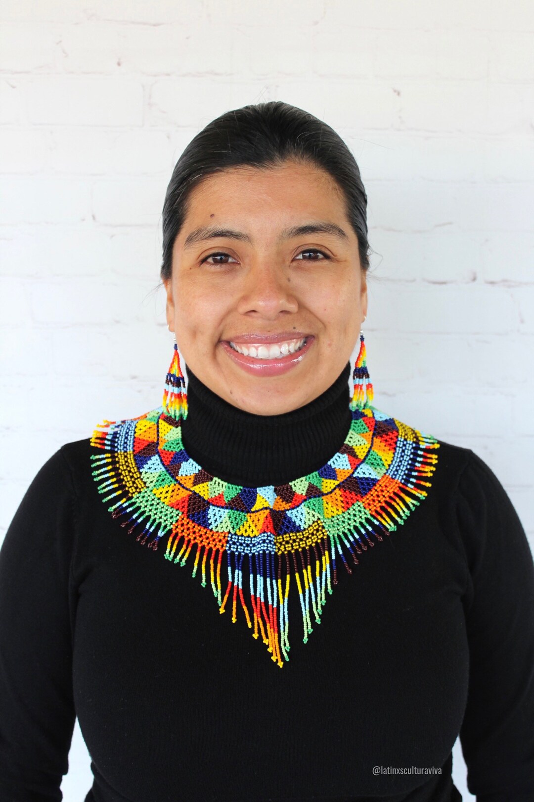 Mexican Jewelry, Mexican Necklace, Beaded Necklace for Women, Huichol