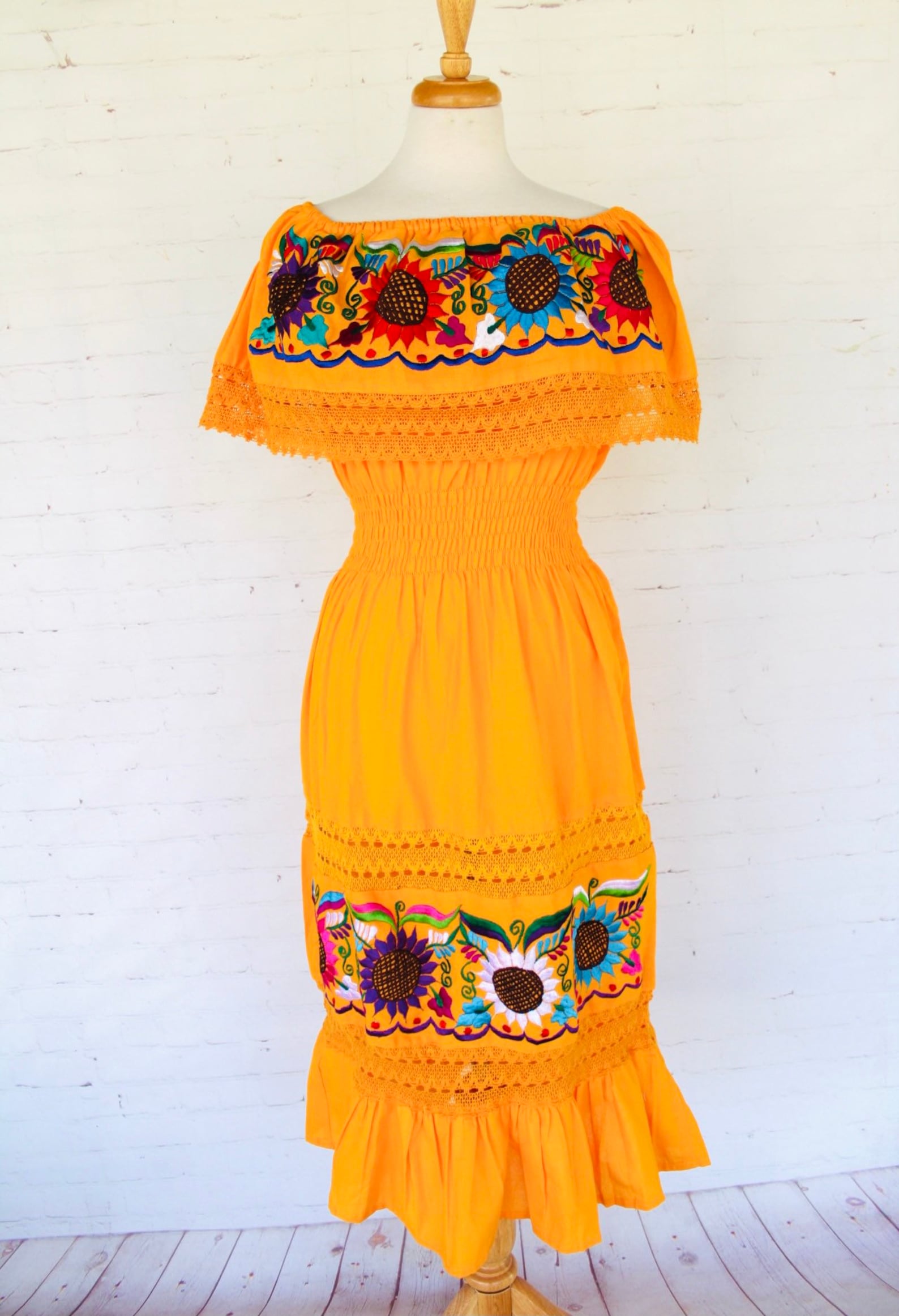 Mexican Dress Mexican Dresses for women Embroidered Dress Etsy