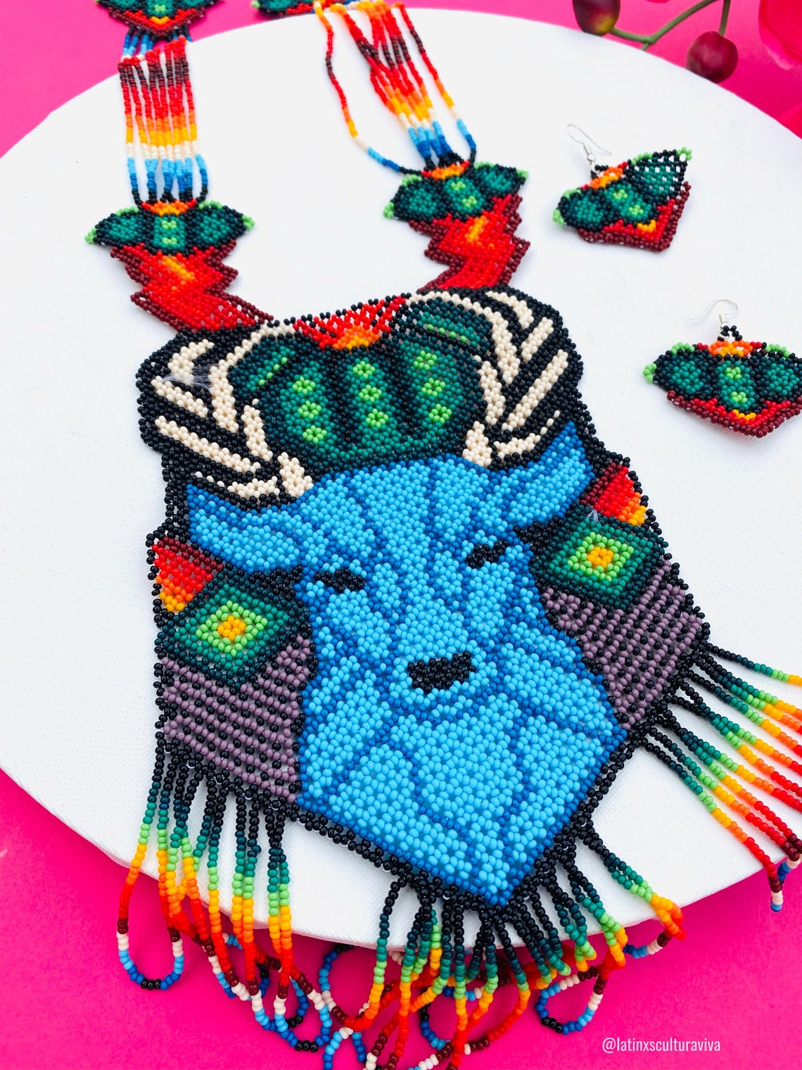 Mexican Necklace Beaded Necklace for Women Mexican Jewelry | Etsy