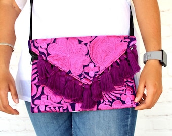 Colorful Mexican Purse, Mexican Handbag, Shoulder Mexican Bag, Mexican Embroidered Purse, Mexican Crossbody Purse, Floral Mexican Bag