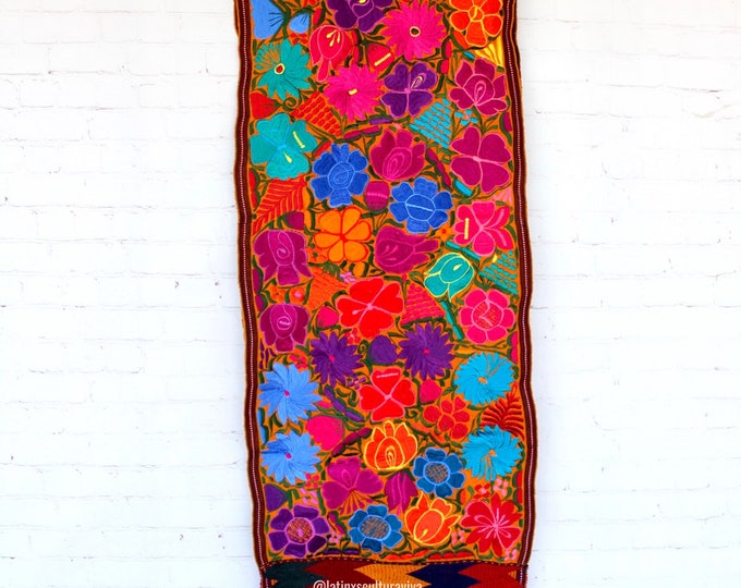 Mexican Table Runners Embroidered Table Runners Fiesta Table Etsy