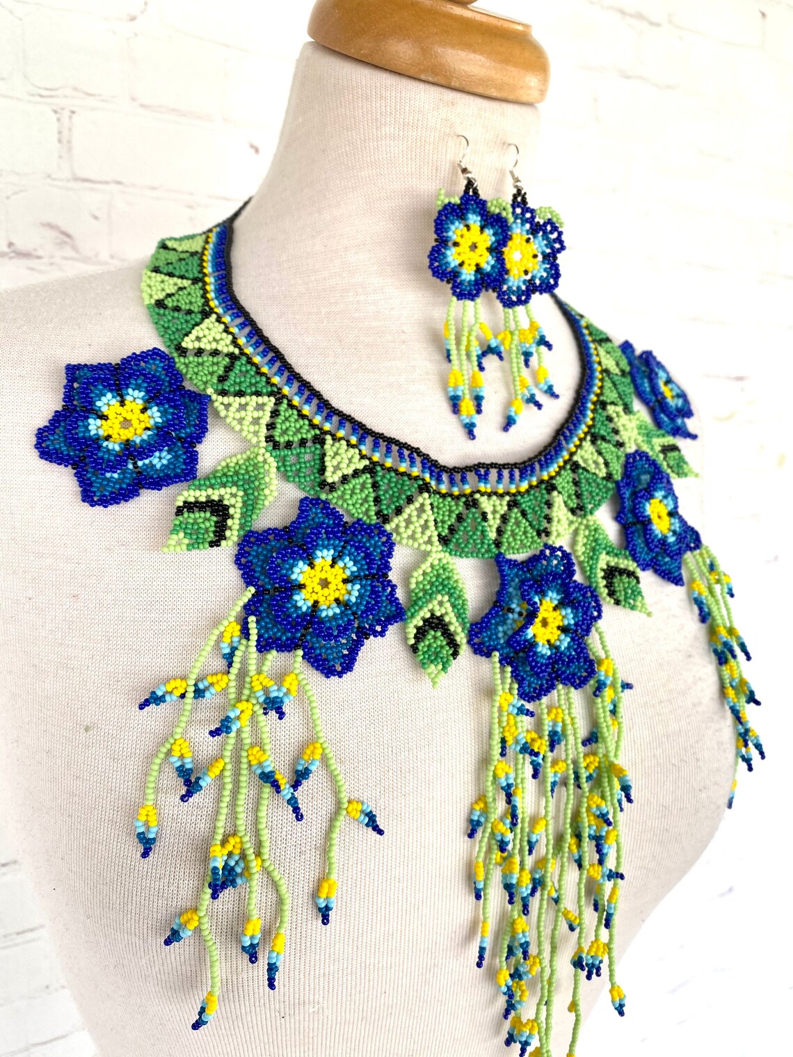 Mexican Jewelry Set. Mexican Necklace. Mexican Jewelry. Beaded Etsy