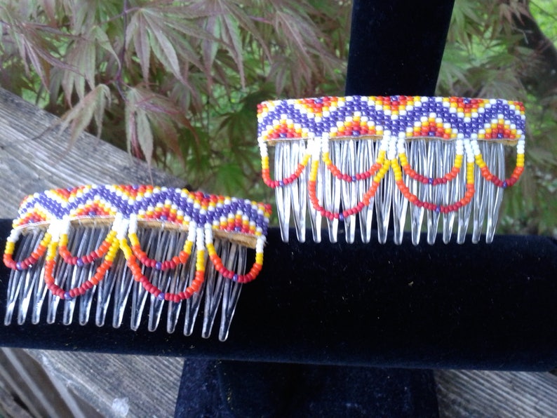 Beaded Hair Comb Etsy